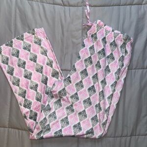 Mayfair Pink and Gray Patterned Pajama Pants Size 1X